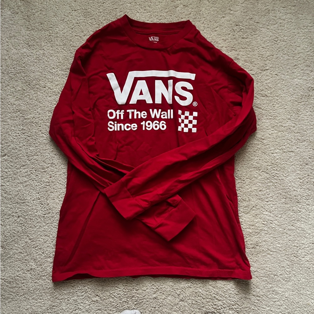 Vans Red Youth Xlarge Long Sleeve T-Shirt
